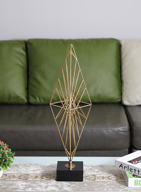 北欧轻奢家居g摆件现代客厅酒柜玄关样板房书柜办公室金属软装饰