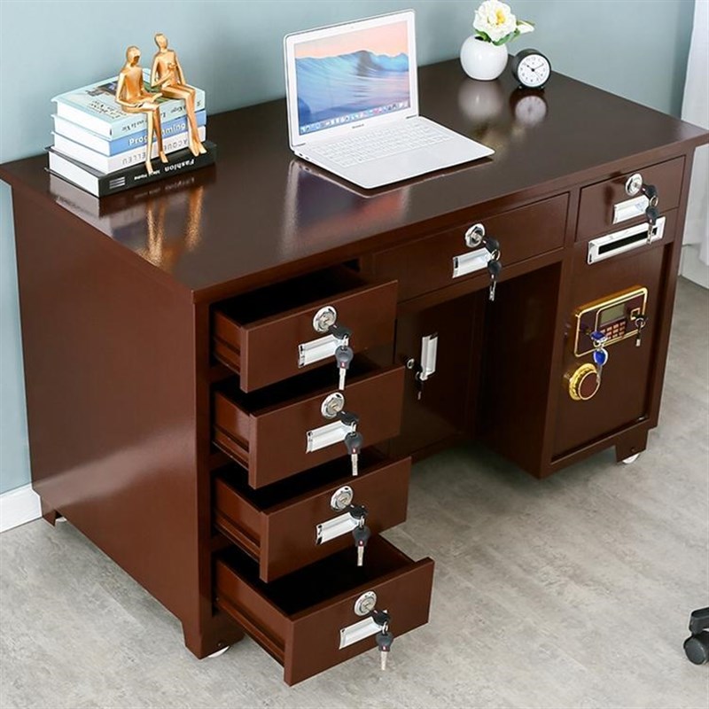 All-steel insurance c desk office commercial safe box home anti-theft fingerprint password cashier drawer insurance