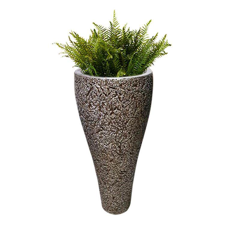 树脂长筒磨砂花器干花插花摆件客厅欧式现代装饰品落地大花瓶,淘宝优惠券,粉丝福利购,淘宝优惠卷