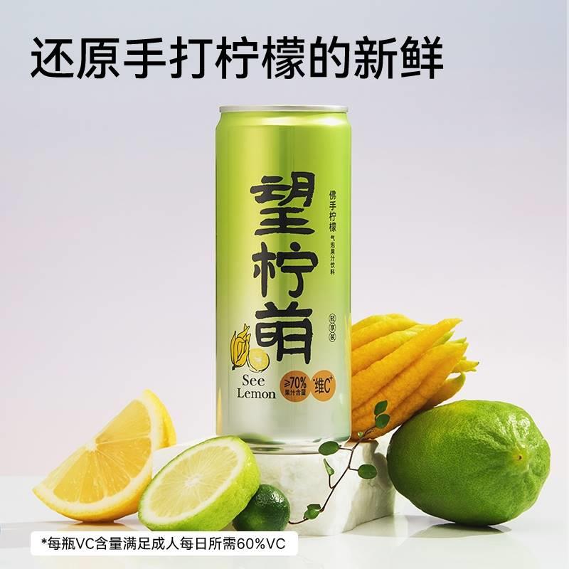 好望水果汁气泡水330ml*6瓶/箱望山楂 望柠萌气泡果汁饮料铝罐装