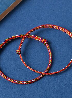 情侣男女脚链本命年手绳小众手工设计感手链礼物祝福高颜值配饰