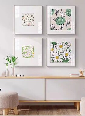 新品北欧简约风小清新绿色装饰画客厅玄关处办公R室茶室抽象餐厅