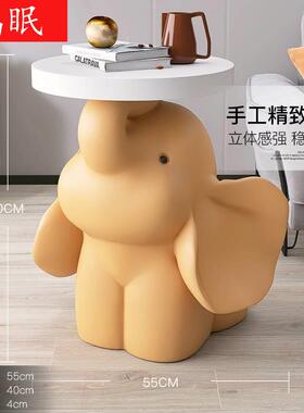 新品新品大象客厅大型落地摆件电视柜旁J茶几沙发托盘装饰床头边