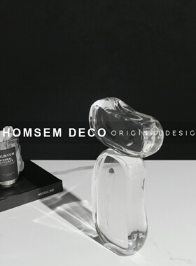 现代简约售楼处水晶摆件样板房间家居客厅电视柜玄关桌Y面软装饰