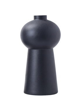 北欧极简磨砂f灯笼花瓶样板房创意陶瓷摆件客厅博古架黑白色装饰