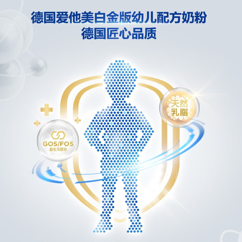 德国爱他美2段白金德文版婴儿奶粉HMO配方牛奶粉可购1+段3段正品