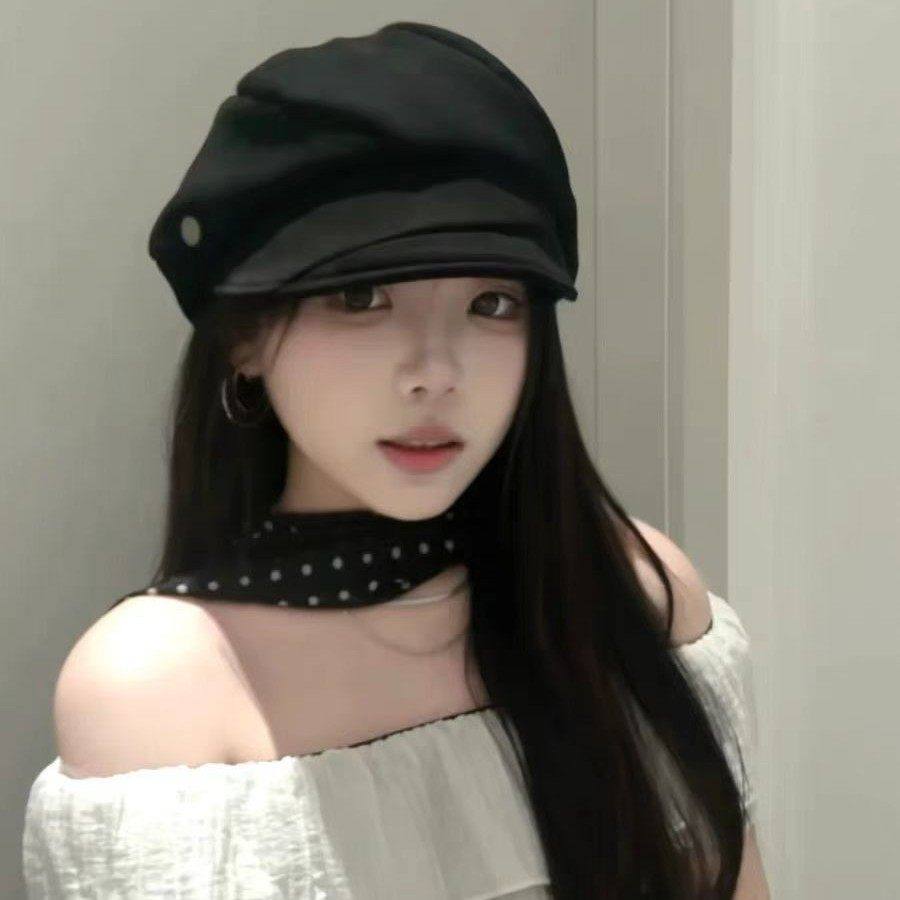 麂皮绒渔夫帽女方圆脸百搭文艺报童帽大头围显脸小褶皱八角贝雷帽,淘宝优惠券,粉丝福利购,淘宝优惠卷