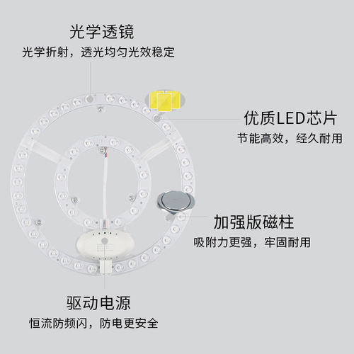 led灯盘吸顶灯灯芯客厅卧室圆形模组光源替换灯管贴片升级改造板