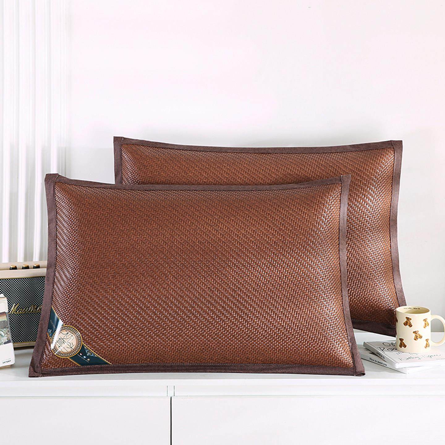 高端PE冷感冰藤席枕套一对装夏天枕芯套子凉席冰丝枕头套凉爽夏季,淘宝优惠券,粉丝福利购,淘宝优惠卷