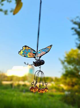 小院子装饰庭院树上花园挂件挂墙墙壁墙上创意铁艺蝴蝶吊饰壁挂