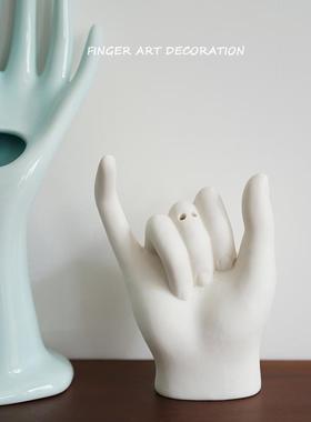 艺术十足 出口北欧艺术家手掌造型创意摆件 手指陶瓷家居装饰摆设