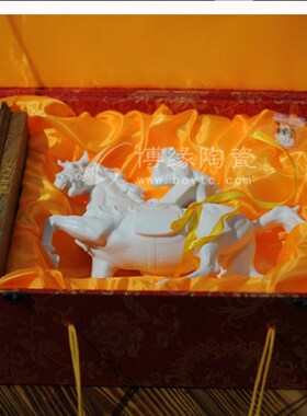 马上封猴德化白瓷雕m塑艺术陶瓷工艺摆件吉祥马开运旺招财装饰摆