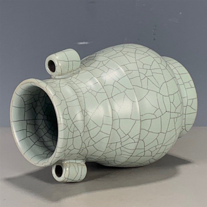 热销瓷器古玩文玩杂项老货旧货y收藏哥窑开片双耳贯耳瓶老窑瓷收,淘宝优惠券,粉丝福利购,淘宝优惠卷