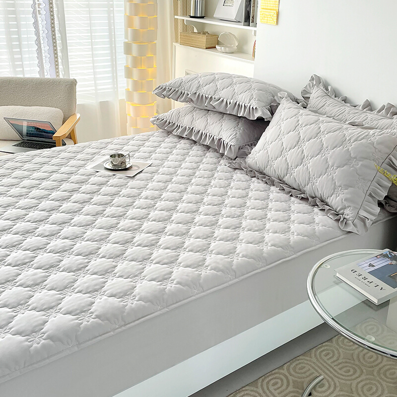 床笠四季通用加厚夹棉防滑床罩单件白色床垫套子全包床单1米5加高