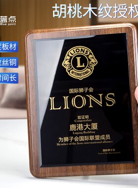 奖牌定制定d做授权牌金箔奖牌挂牌木托水晶奖杯荣誉牌匾刻字框