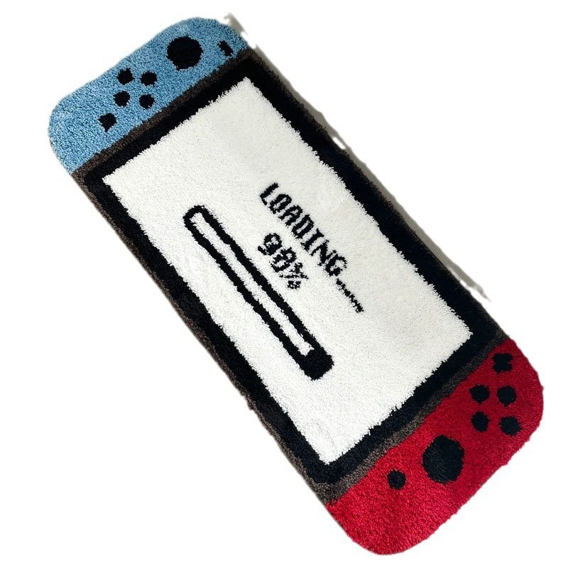 卡通Switch游戏机造型毛绒床边毯卧室飘窗毯仿羊绒地毯家用装饰毯,淘宝优惠券,粉丝福利购,淘宝优惠卷