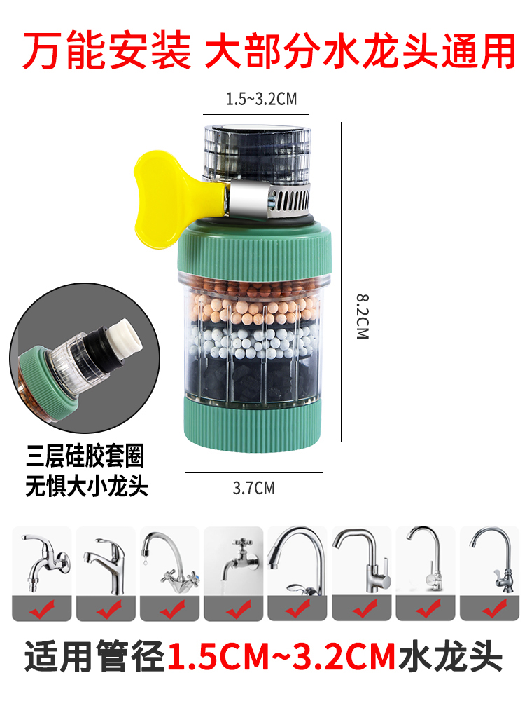 水龙头延伸过滤器通用防溅嘴厨房净水神器家用自来水通用净化花洒 - 图1