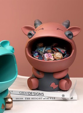 一手牛气哄哄收j纳品摆件客厅卧室店铺桌面牛年牛气冲天工艺品