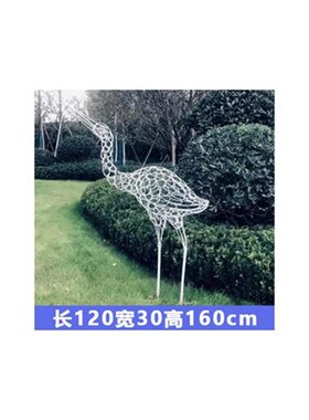 不锈钢镂a空小鸟松鼠蜗牛雕塑彷真动物园林售楼部草坪发光装饰摆