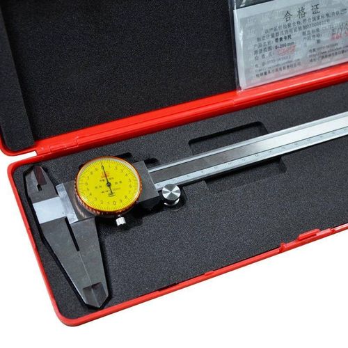 桂林量具双向防震带表卡尺0-300mm带U表卡尺防震卡尺 - 图0