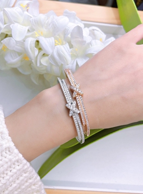 尚美铂爵liens女18K金手镯轻奢