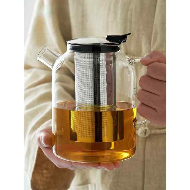 Glass teapot for tea household single pot large capacity high borosilicate teapot open fire electric ceramic stove kettle high temperature resistant