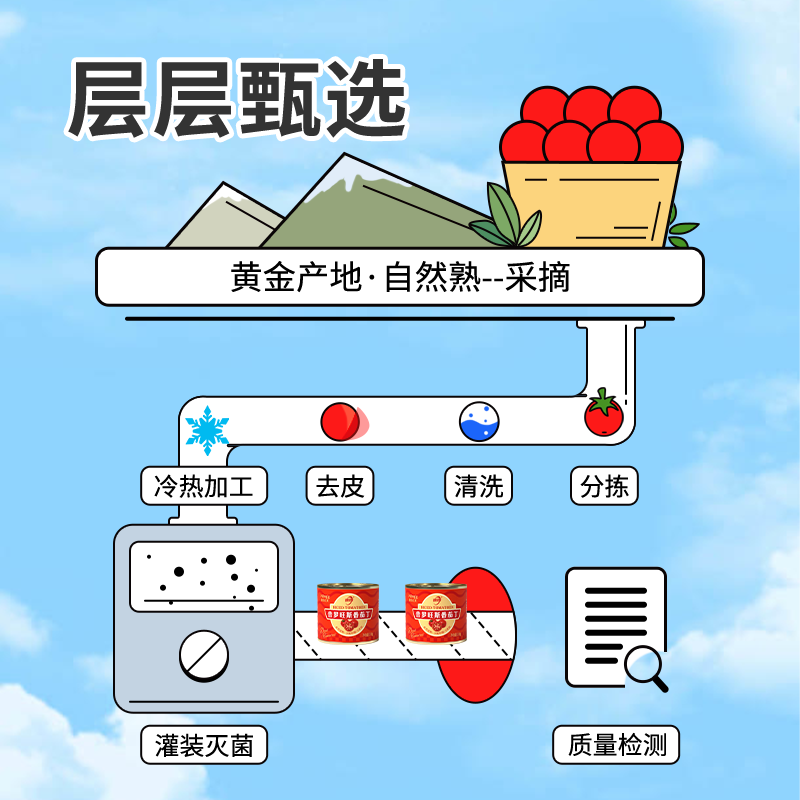 蒋滩宁夏沙漠普罗旺斯番茄丁罐头自然熟西红柿块做菜炖汤调味酱汁,淘宝优惠券,粉丝福利购,淘宝优惠卷