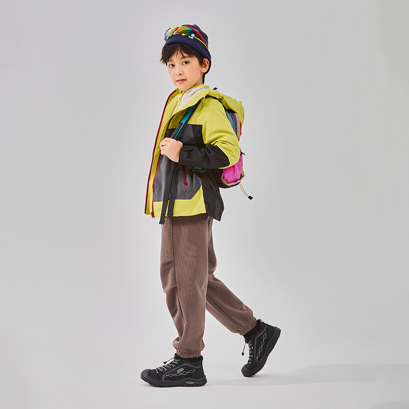 SMIBU童鞋2025冬新款皮靴儿童男女童棉鞋户外鞋靴子短靴雪线苔原 - 图3