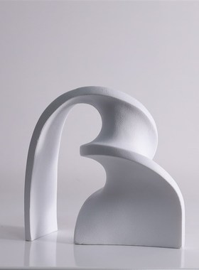 现代扭转转运飘带客厅电视柜样板间桌面饰品创P意树脂手办工艺摆