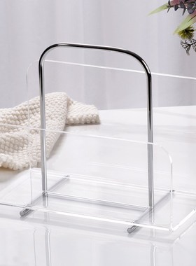 轻奢书房靠书挡板书撑办公室书柜书靠创意现代Q书夹书立架装饰摆