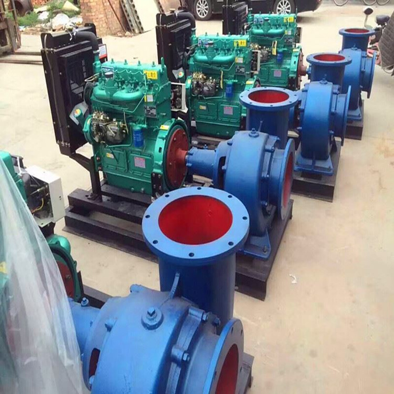 柴油机单缸抽水泵大流量农业用灌溉混流抽水泵柴油机混流泵-图0