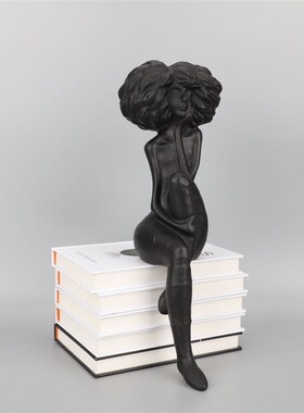 中国风式树脂雕塑工艺品爆炸头轻奢创H意家居房间软装饰品小摆件