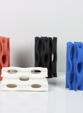 现代极简3D打印几何陶瓷摆件客厅酒E柜台面样板房售楼处玄关装饰