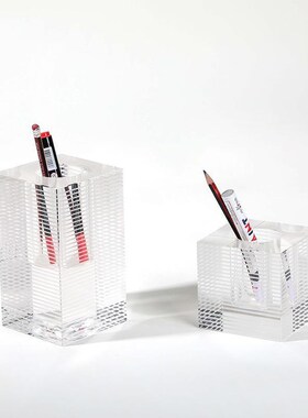 简约现代轻奢水晶笔筒摆s件酒店会所售楼处样板房办公室桌面装饰