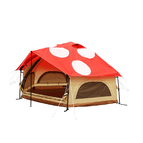 日本DOD Kinoko Tent蘑菇帐红色T4-610-RD户外精致露营亲子帐篷-图2