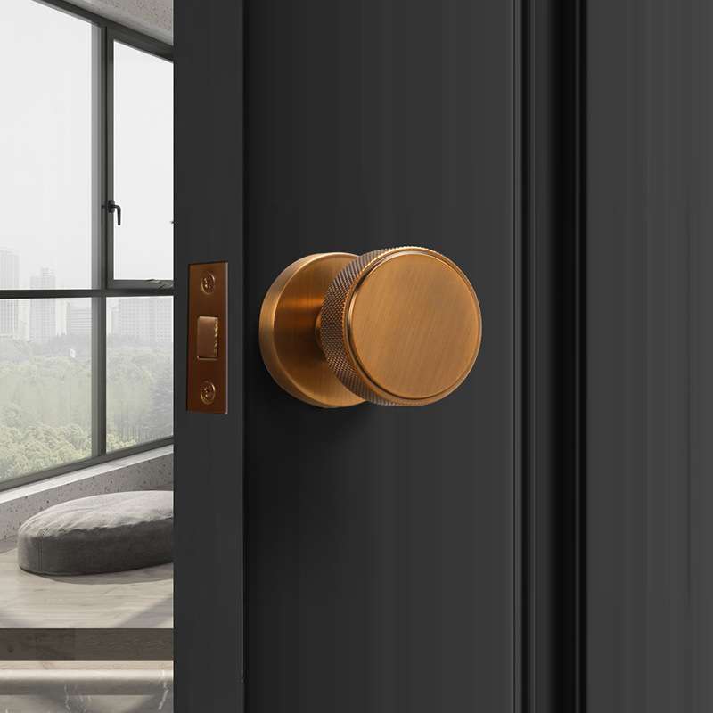 单面锁带锁体KR-YXM09卧室锁带钥匙内静音隐形锁具门把手合金木门 - 图2