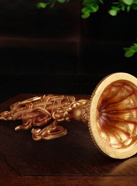 藏传尼泊尔工艺r纯铜中号八吉祥摆件居家用品