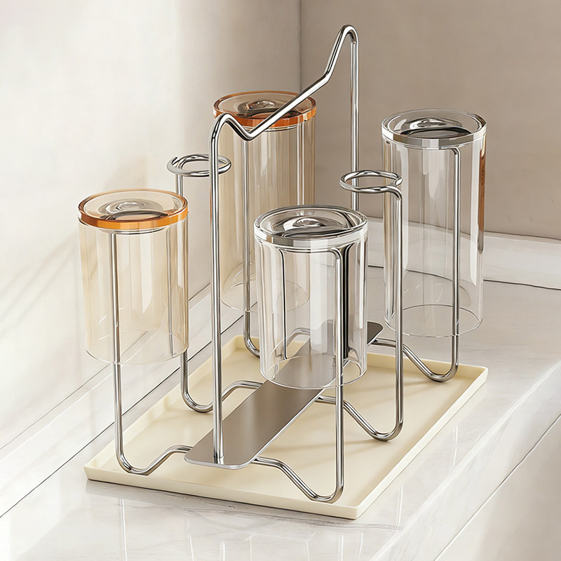 304不锈钢杯架家用置物架厨房收纳架桌面多功能茶杯水杯沥水台面,淘宝优惠券,粉丝福利购,淘宝优惠卷