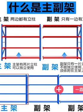 仓储货架多层置物架仓库重型储物落地展示架超市加厚多功能铁架子