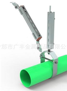 c型钢机电单管侧向抗震支架DN65抗震管道支架设备风管抗震支架