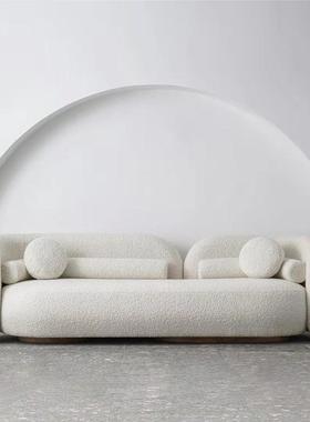 轻奢克洛伊弧形沙发设计师布艺现代整装样板间多人家具