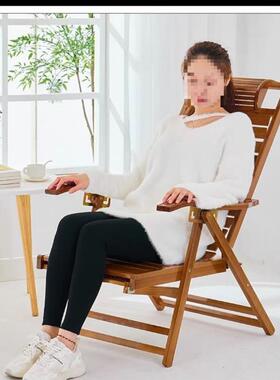 躺椅折叠大人竹摇摇椅家用可躺午休凉椅懒人老人阳台休闲两用椅子