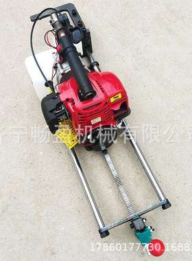 光伏支架打对穿孔机器汽油钻孔机钢铁打孔神器光伏发电桩打洞