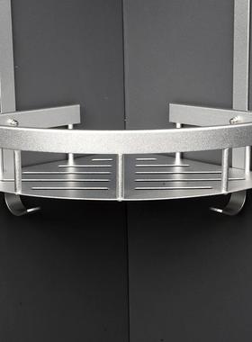 太空铝浴室置物架免打孔卫生间墙上三角架承重力强壁挂式放赵之孙