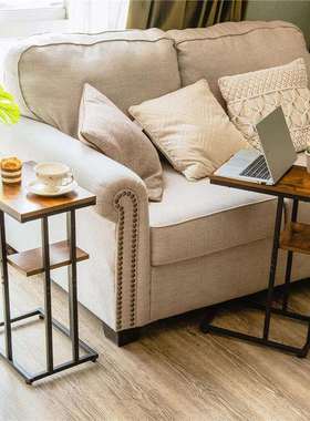 边桌小茶几床头柜角几桌子客厅沙发床边桌储物柜方桌小圆桌可移动