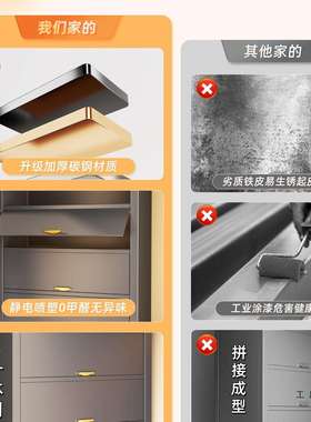 阳台收纳柜子防尘防晒钢制储物柜户外铁皮杂物柜家用置物架子