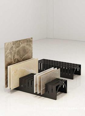 瓷砖店展示架木地板展架立式石材样品插架大理石色板架子地砖货架