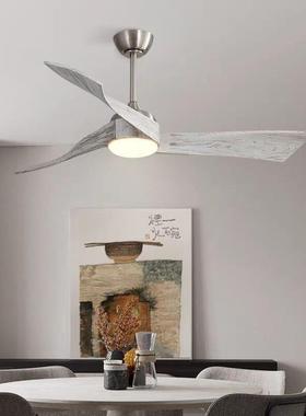 实木复古工业风扇灯吊扇灯美式餐厅卧室大风力创意客厅灯风扇一体