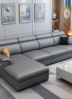 欧式客厅布艺沙发小户型简约现代免洗科技猫抓布整装组合家具