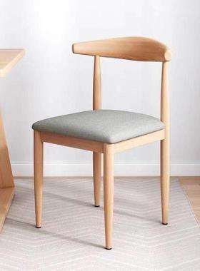 铁艺牛角椅子小吃快餐店凳子汉堡甜品奶茶店饭店餐厅餐椅金属